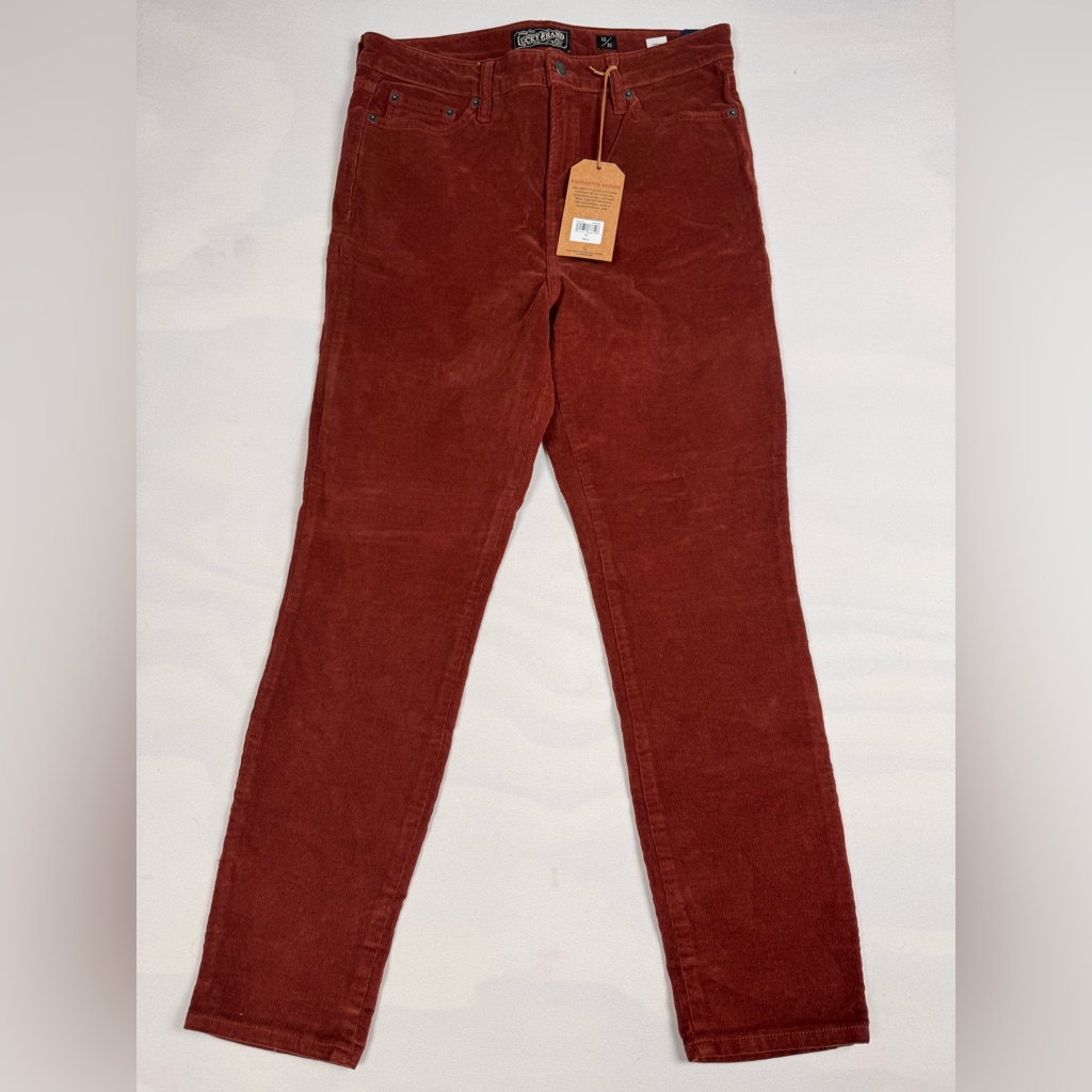 Nwt Lucky Brand Corduroy Bridgette Skinny Jeans Brown Womens 12 Retail 89